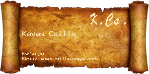 Kavas Csilla névjegykártya